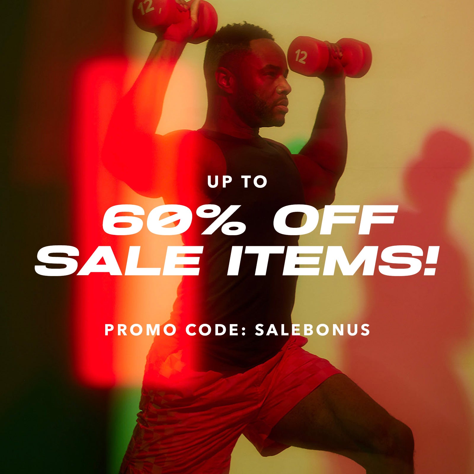 Save up to 60% on Sale Items with promo code SALEBONUS